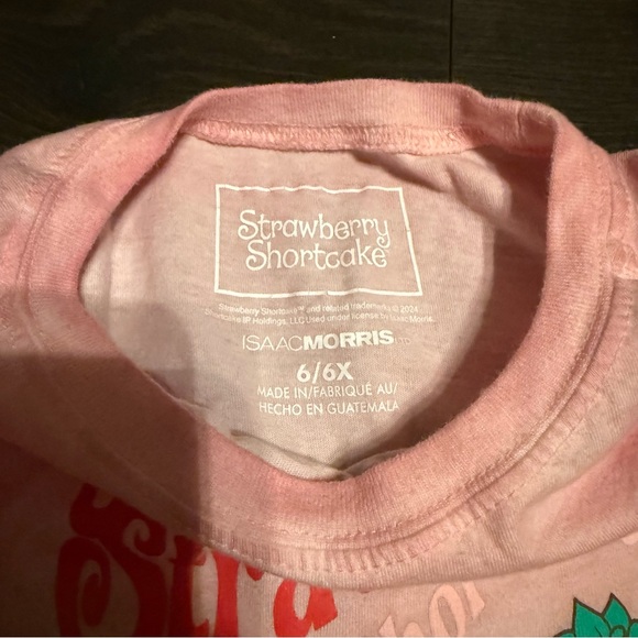 STRAWBERRY SHORTCAKE SHIRT Girls 6/6x Pink Long Sleeve Top T "Berry Patch" - Picture 3 of 4